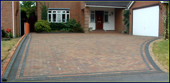 Autumn mix block paving